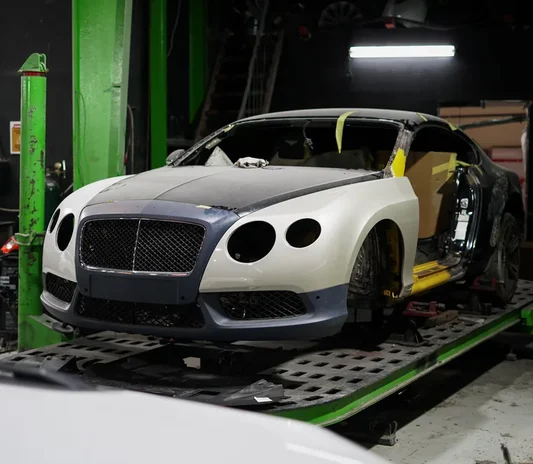 Car paint prepared before a peelable paint application in Abu Dhabi