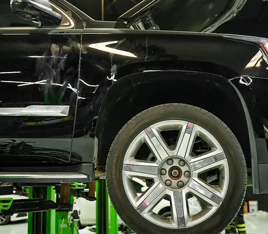 Finished peelable paint colour change at the System X Car Care workshop in Abu Dhabi