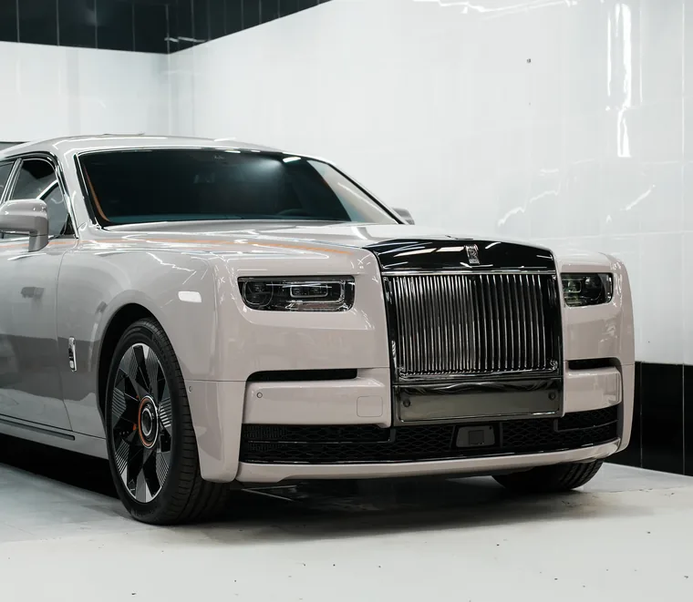 A Rolls-Royce Phantom finished and ready for collection at the System X Car Care workshop in Al Quoz, Dubai